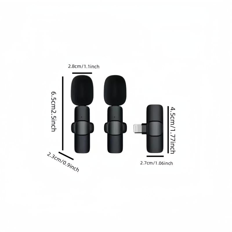 Wireless Collar Microphone, Portable Audio Noise Reduction Mic for Iphone, Tablet, Collar Mini Microphones, Wireless Mic for Video Recording, Teaching Speech Mic, Streaming Equipment